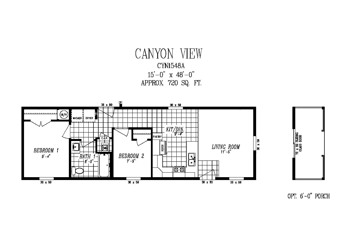 The Canyon View CYN1548A by Marlette Homes Elite Housing